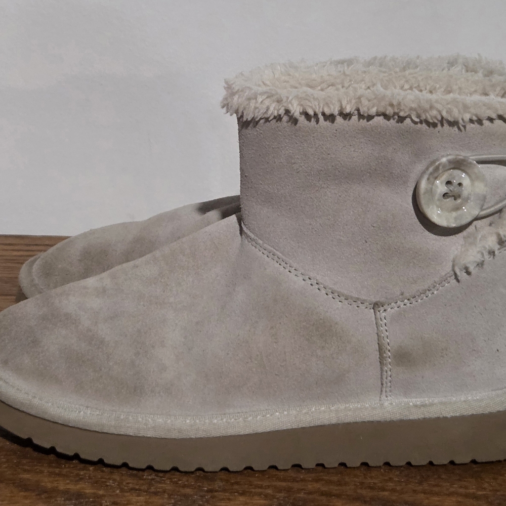 Cozy Beige Suede Ankle Boots